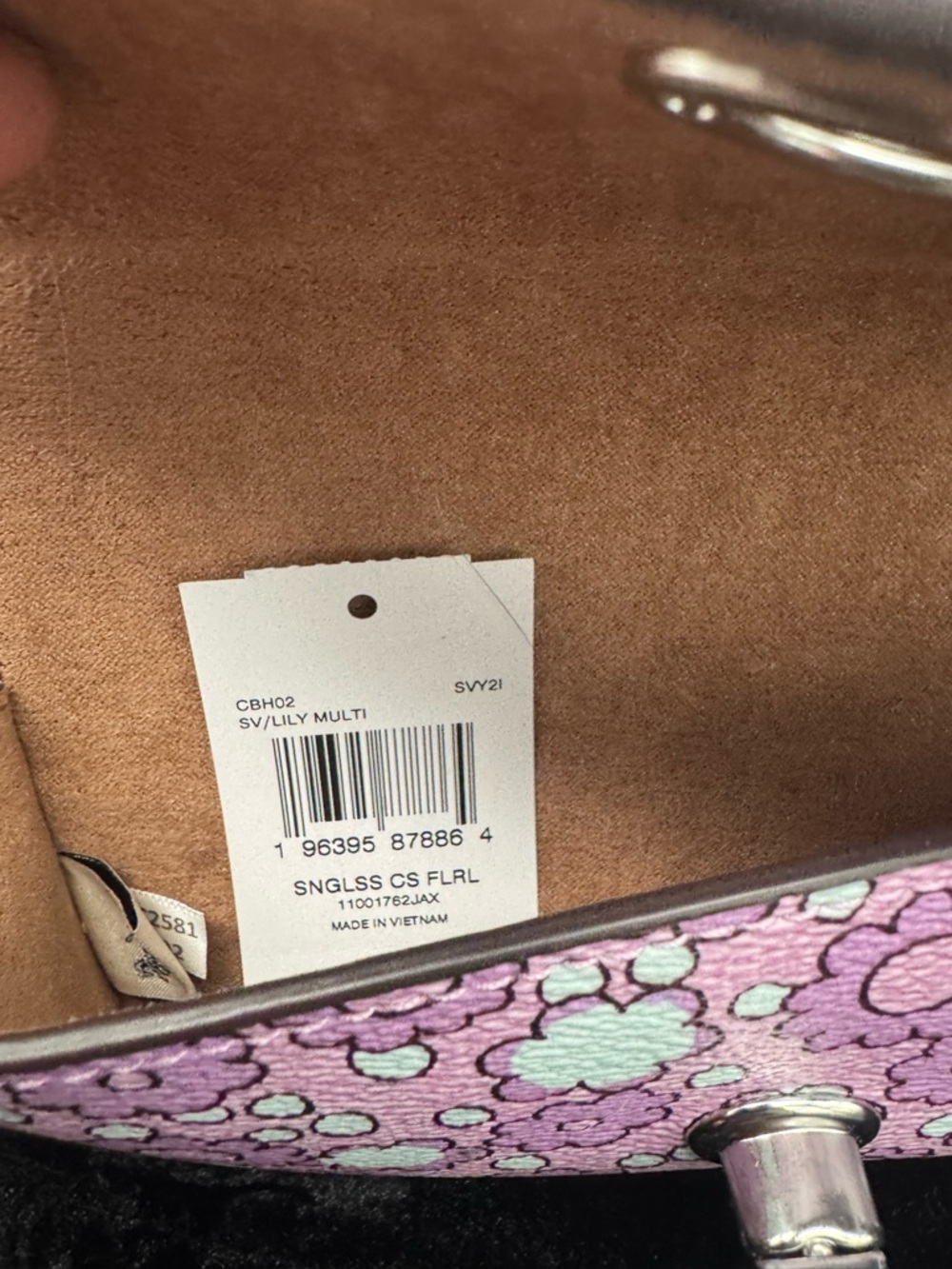 Coach Floral Sunglasses Case -Purple and Blue - Picture 5 of 5